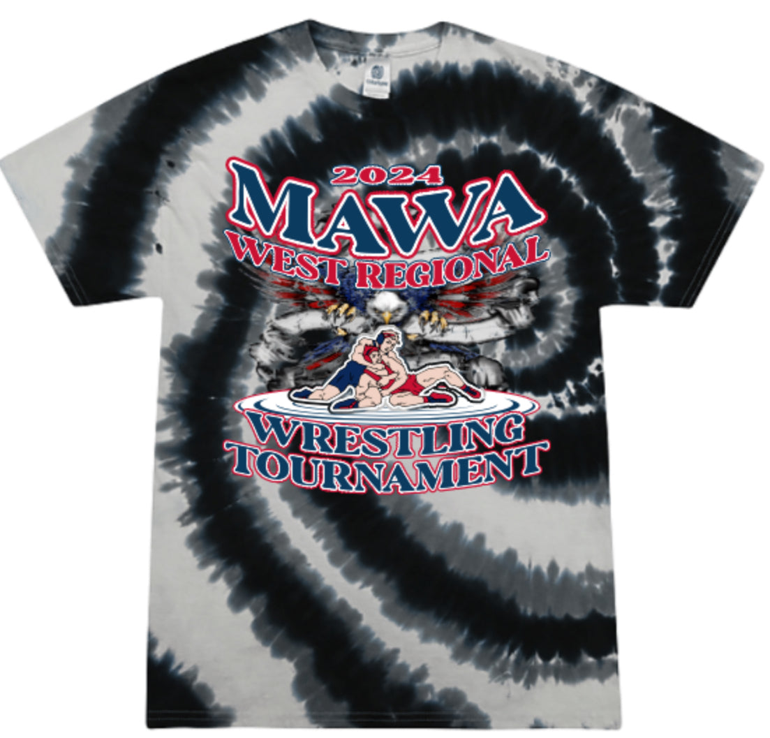 Black tie dye with Mawa logo