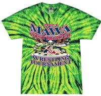 Load image into Gallery viewer, Spider green tie dye with Mawa logo
