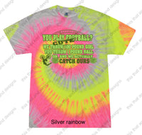 Load image into Gallery viewer, you play football cute we throw 100 lb girl you throw 1lb ball oh, and we actually catch ours
