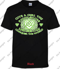 Load image into Gallery viewer, Irish dancing give a girl the right shoes and she can conquer the world
