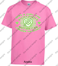 Load image into Gallery viewer, Irish dancing give a girl the right shoes and she can conquer the world
