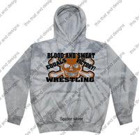 Load image into Gallery viewer, hoodie wrestling blood and sweat equals victory
