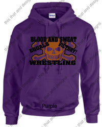 Load image into Gallery viewer, hoodie wrestling blood and sweat equals victory
