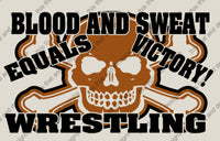 Load image into Gallery viewer, hoodie wrestling blood and sweat equals victory
