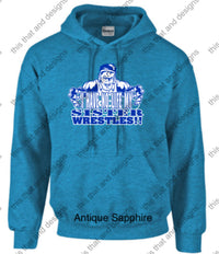 Load image into Gallery viewer, wrestling hoodie I have no life my sister wrestles
