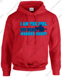 Load image into Gallery viewer, wrestling hoodie I am the girl you were warned about
