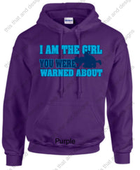 Load image into Gallery viewer, wrestling hoodie I am the girl you were warned about
