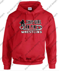 Load image into Gallery viewer, hoodie wrestling this girl can pin

