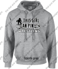 Load image into Gallery viewer, hoodie wrestling this girl can pin
