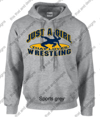 Load image into Gallery viewer, wrestling hoodie just a girl that loves wrestling
