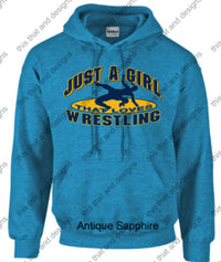 Load image into Gallery viewer, wrestling hoodie just a girl that loves wrestling
