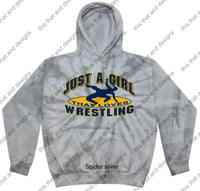 Load image into Gallery viewer, wrestling hoodie just a girl that loves wrestling
