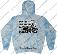 Load image into Gallery viewer, wrestling hoodie don&#39;t let the pretty face fool you
