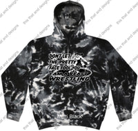 Load image into Gallery viewer, wrestling hoodie don&#39;t let the pretty face fool you
