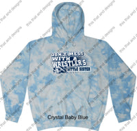 Load image into Gallery viewer, wrestling hoodie don&#39;t mess with a wrestlers little sister
