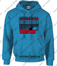 Load image into Gallery viewer, wrestling hoodie anyone can be a cheerleader
