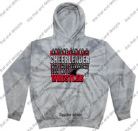 Load image into Gallery viewer, wrestling hoodie anyone can be a cheerleader
