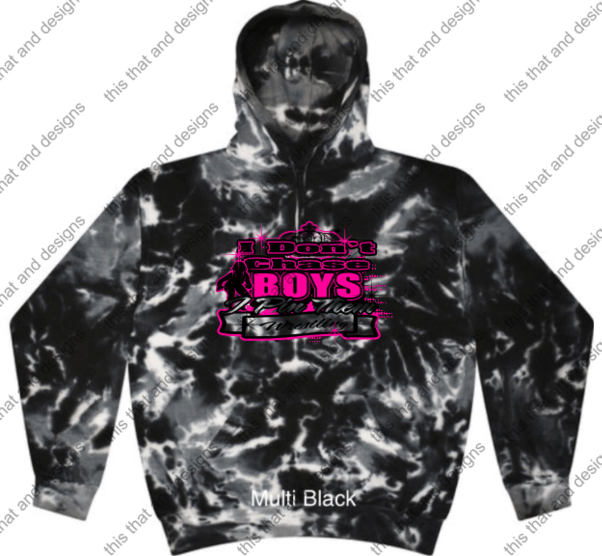 wrestling hoodie I don't chase boys I pin them