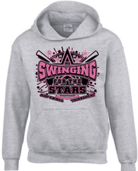 Load image into Gallery viewer, Swinging for the stars grey Hoodie

