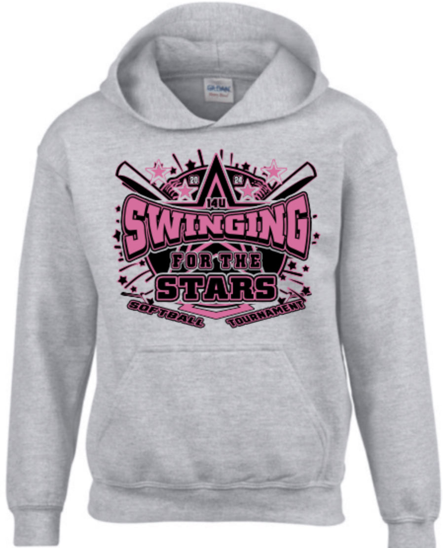 Swinging for the stars grey Hoodie