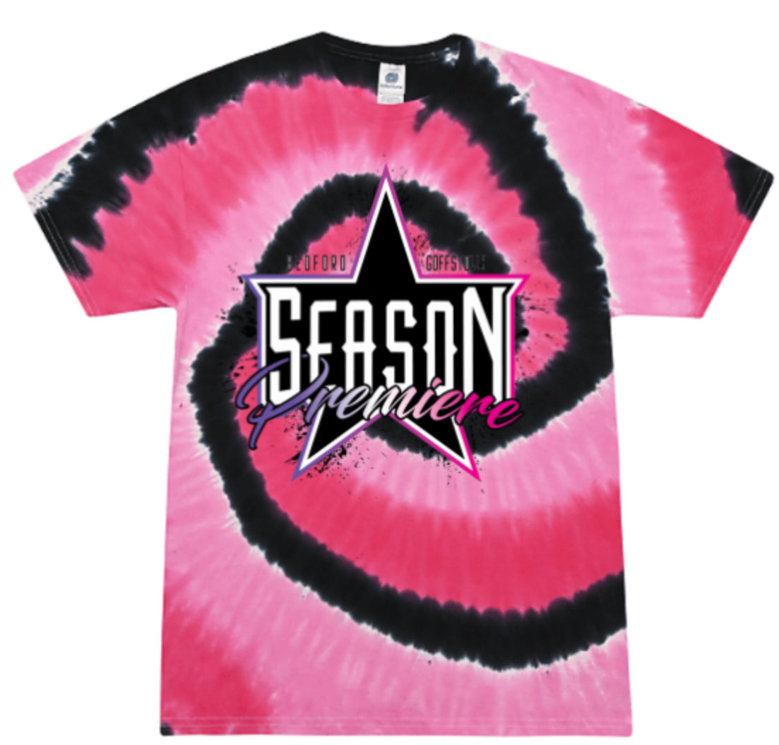 Pink/Black Tie Dye Cotton T-Shirt *