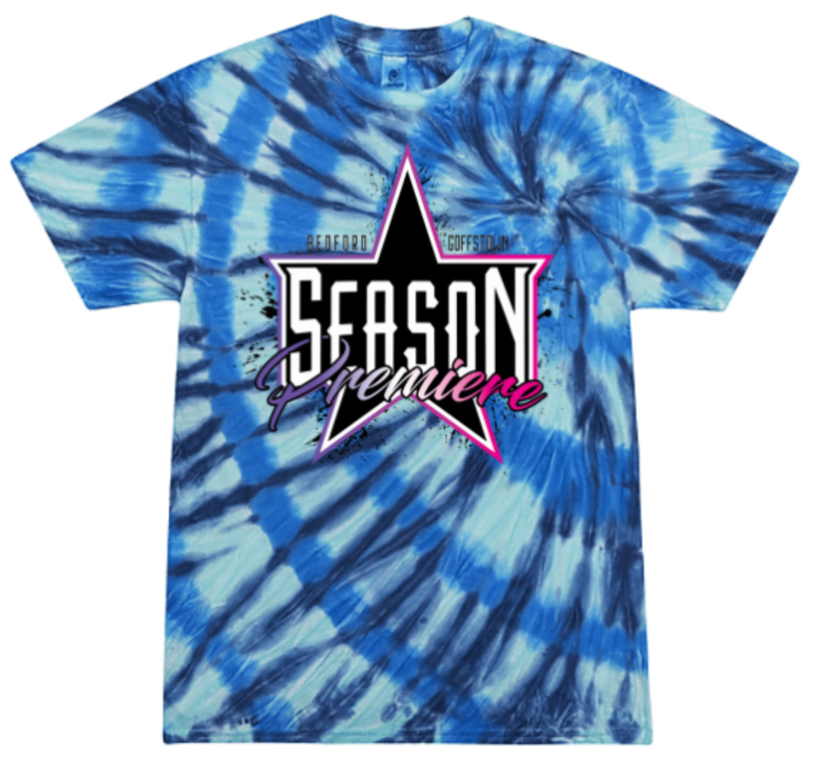 Blue/Black Tie Dye Cotton T-Shirt *