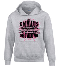 Load image into Gallery viewer, grey hoodie with competition logo
