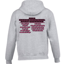 Load image into Gallery viewer, grey hoodie with competition logo
