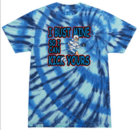 Load image into Gallery viewer, I Bust Mine So I Can Kick Yours Lacrosse T-shirt
