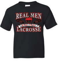 Load image into Gallery viewer, Real Men Play Lacrosse T-shirt
