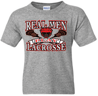 Load image into Gallery viewer, Real Men Play Lacrosse T-shirt
