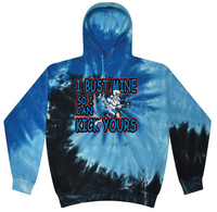 Load image into Gallery viewer, I Bust Mine So I Can Kick Yours Lacrosse Tie Dye Hoodie
