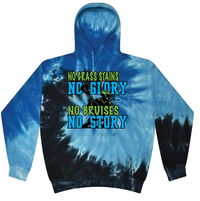 Load image into Gallery viewer, No Grass Stains No Glory No Bruises No Story Lacrosse Tie Dye Hoodie
