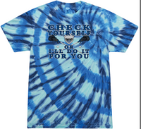 Load image into Gallery viewer, Check yourself or I"ll do it for you lacrosse T-shirt

