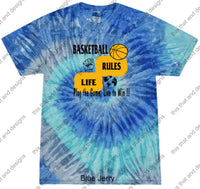 Load image into Gallery viewer, Basketball rules life play the game live to win
