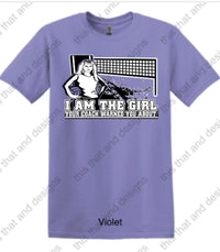 Load image into Gallery viewer, Volleyball i am the girl your coach warned you about
