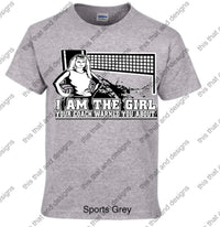 Load image into Gallery viewer, Volleyball i am the girl your coach warned you about
