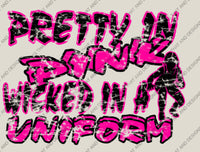 Load image into Gallery viewer, Pretty in pink wicked in a uniform
