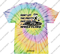 Load image into Gallery viewer, Don’t let the pretty face full you i am a beast wrestling
