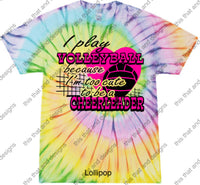 Load image into Gallery viewer, Volleyball i play volleyball because i was too cute to be a cheerleader
