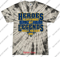 Load image into Gallery viewer, Baseball hero’s will always be remembered but legends will never die
