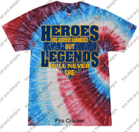 Load image into Gallery viewer, Baseball hero’s will always be remembered but legends will never die
