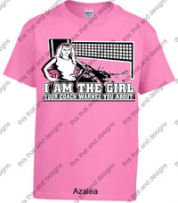 Load image into Gallery viewer, Volleyball i am the girl your coach warned you about

