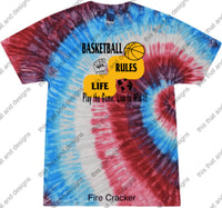 Load image into Gallery viewer, Basketball rules life play the game live to win
