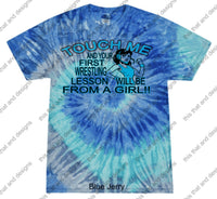 Load image into Gallery viewer, Touch me and your first wrestling lesson will be from a girl
