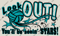 Load image into Gallery viewer, Volleyball look out you’ll be seeing stars
