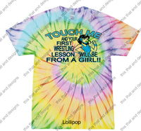 Load image into Gallery viewer, Touch me and your first wrestling lesson will be from a girl
